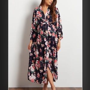 Pinkblush floral robe